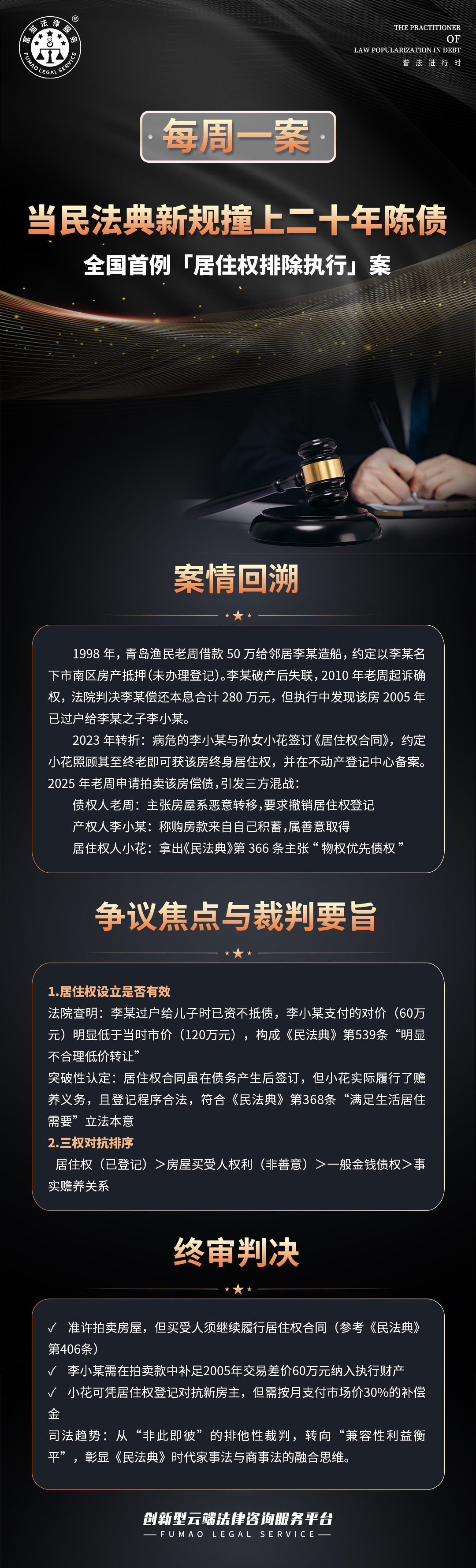 富猫法务：全国首例“居住权排除执行”案
